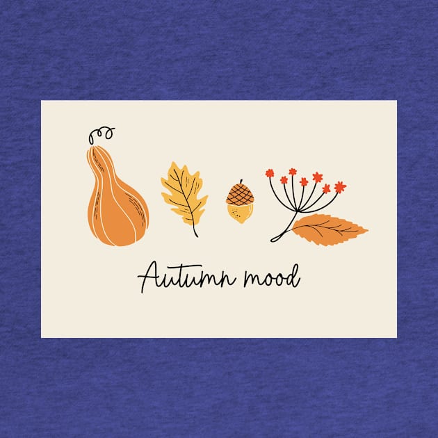 Autumn composition with hand drawn botanical elements by DanielK
